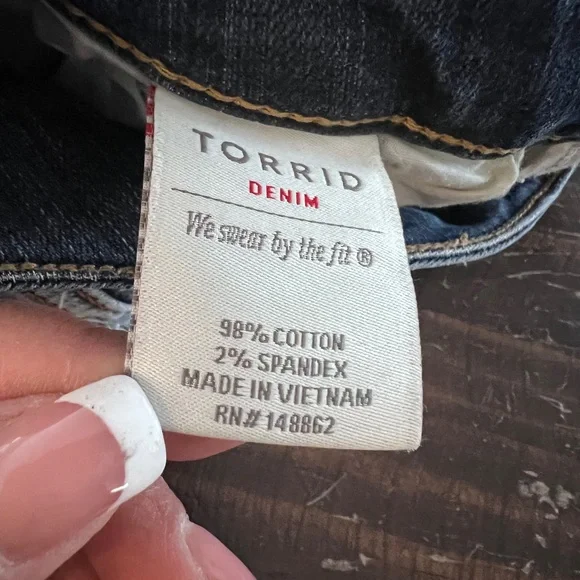 Y2k torrid women's Lace ruffle Jean Shorts coastal cowgirl coquette countrycore - Picture 11 of 15